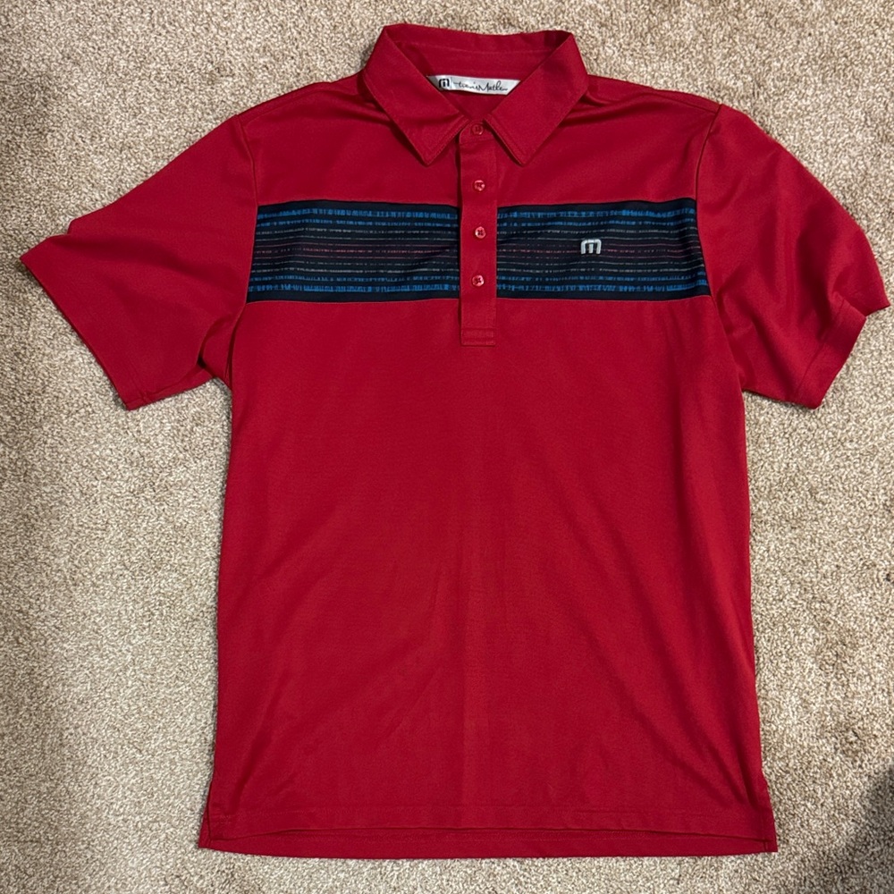 Men's Red Travis Mathew Polo Shirt
